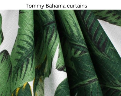 Drapery Loft custom made swaying palms tropical indoor outdoor curtains any length - image2